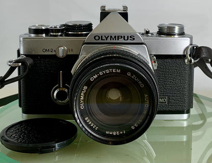 Olympus OM-2N MD 35mm Film SLR Manual Camera Olympus AUTO-W 28mm f3.5 Zuiko Lens1