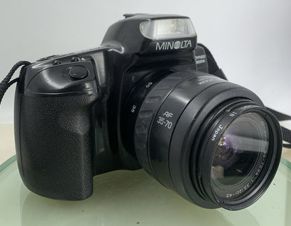 Minolta Dynax 300 SI SLR FILM CAMERA + 35-70mm Lens BLACK COLOR TESTED - 6100