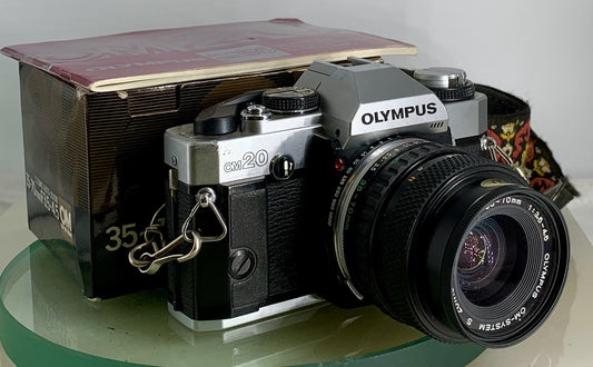Olympus Om20 35mm slr film camera With 35-70mm f3.5-4.5 Boxed Olympus Lens, 2110