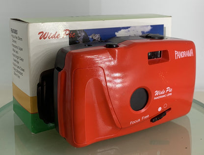 Vintage Panorama Wide Pic 35mm Compact Panoramic Camera+Red+TESTED-7170