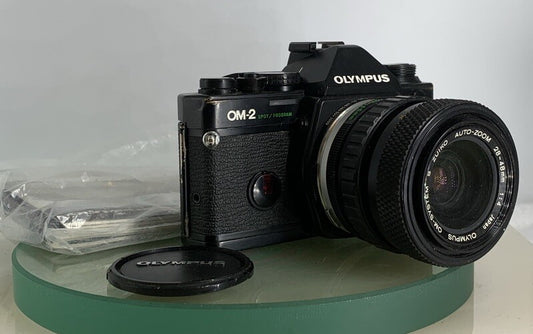 Olympus OM-2 Spot / Program SLR Camera + Olympus Zuiko  28-48mm 1:4 TESTED  #2880