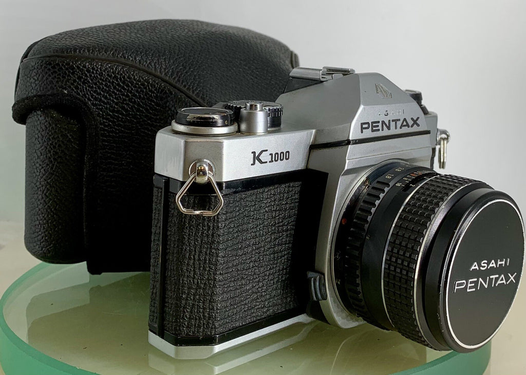 Pentax K1000 35mm SLR Film Camera+42 SCREW MOUNT 55mm 1.8, TESTED METER WORK#2060