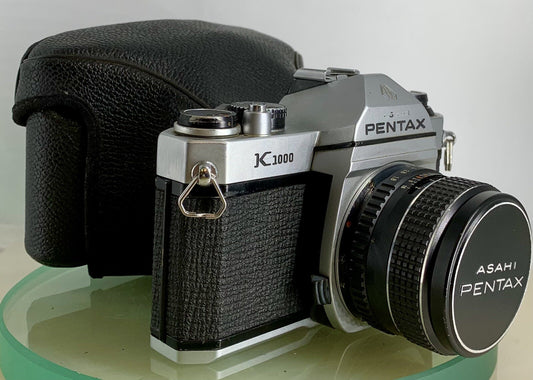 Pentax K1000 35mm SLR Film Camera+42 SCREW MOUNT 55mm 1.8, TESTED METER WORK#2060