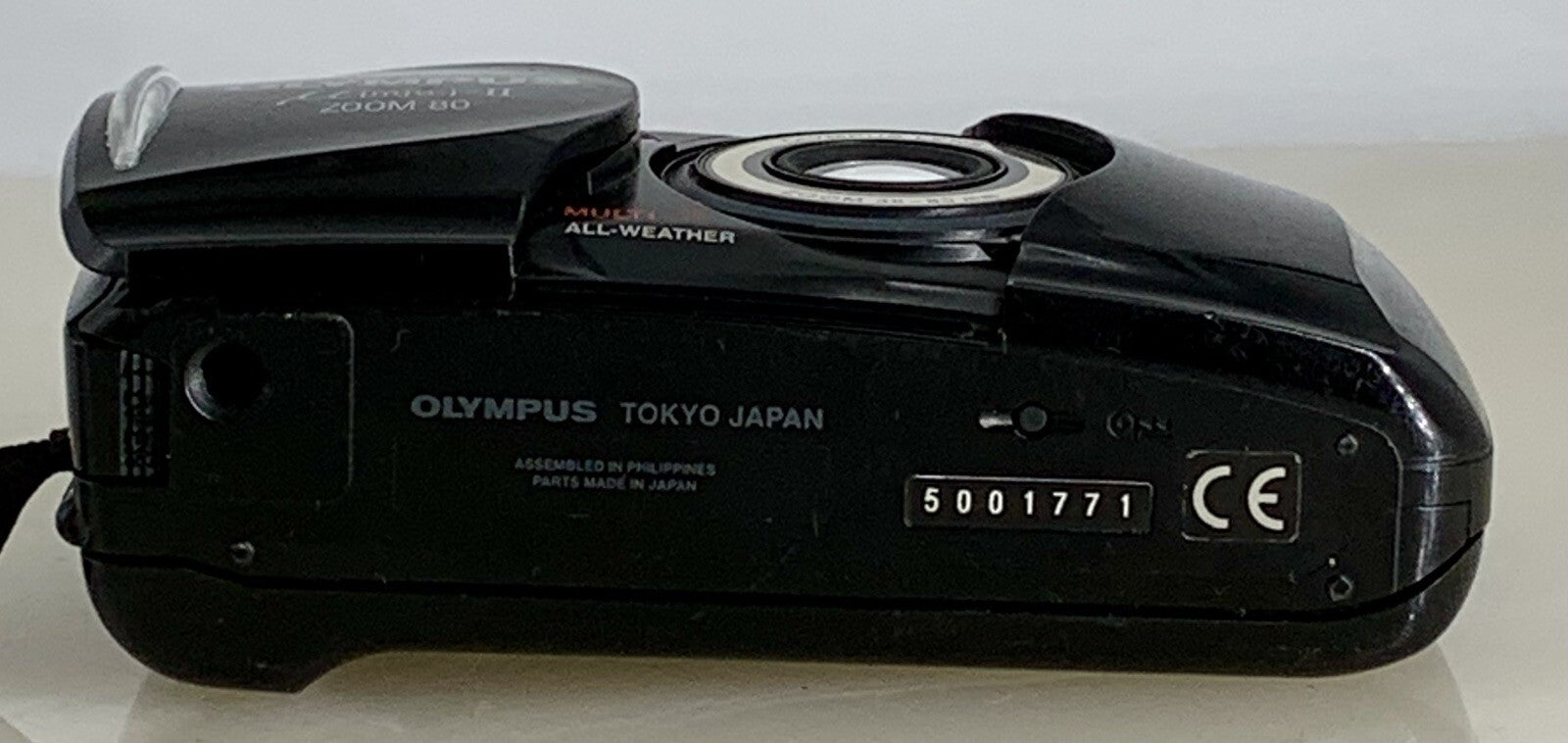 Olympus mju ii Zoom 80 35mm Ultra Compact Camera BLACK All Weather  Working #847