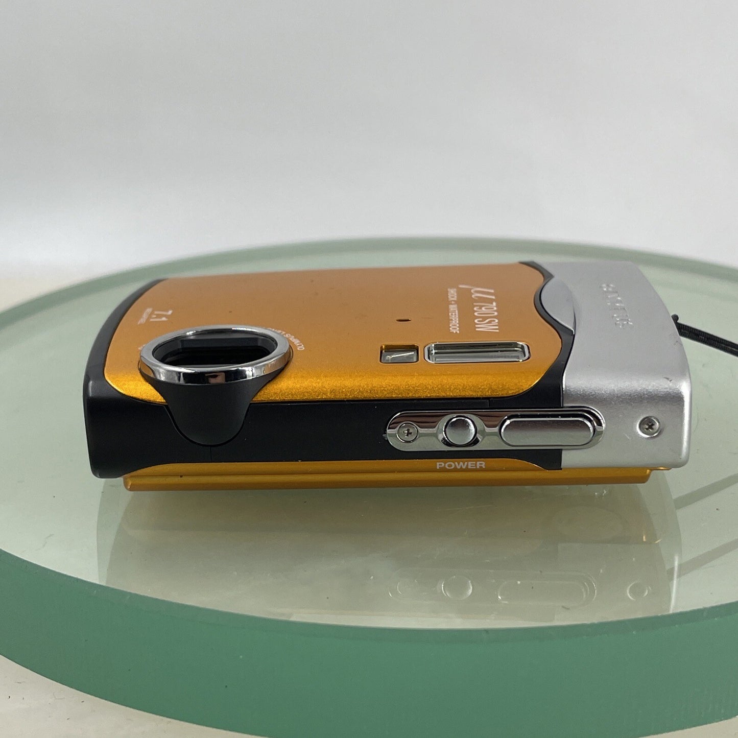 Olympus Stylus U790 SW 7.1MP Digital Camera Orange Waterproof Tested(LENS ISSUE)6