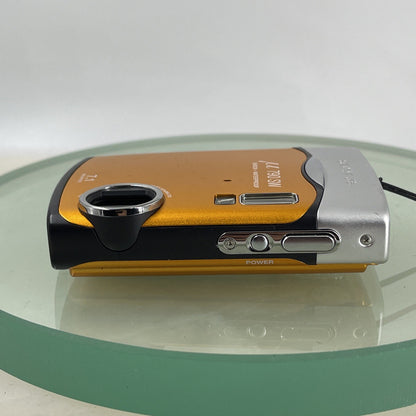 Olympus Stylus U790 SW 7.1MP Digital Camera Orange Waterproof Tested(LENS ISSUE)6