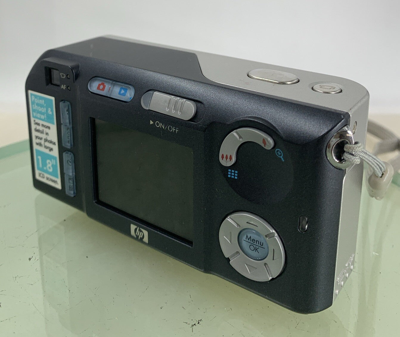 HP Photosmart M307 3.2MP Compact Digital Camera SILVER NO SDCARD TESTED - 4386