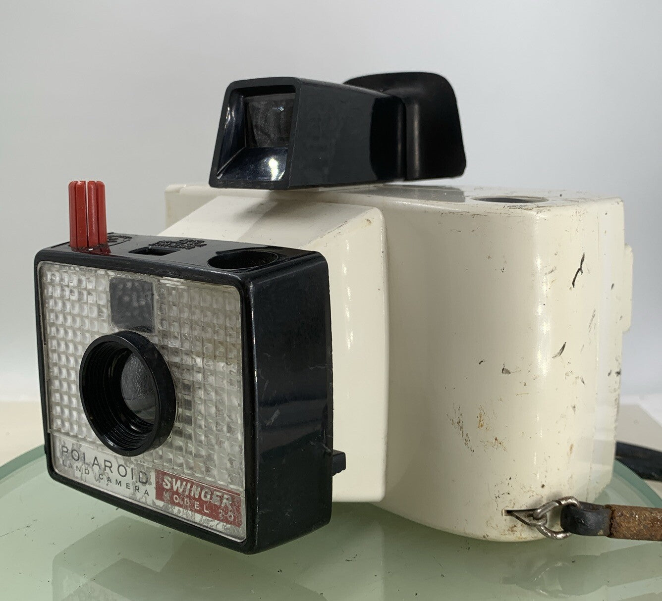 Vintage Polaroid Swinger Model 20 Land Camera WHITE GOODCONDITION TESTED - 2262