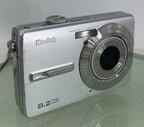 Kodak COMPACT DIGITAL CAMERA EasyShare M863 8.2MP SILVER NO CHARGER Tested - 5190
