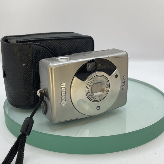 CANON IXUS Z65 QUARTZ DATE~PANORAMA APS FILM CAMERA~24-65MM LENS~ORG CASE#1910