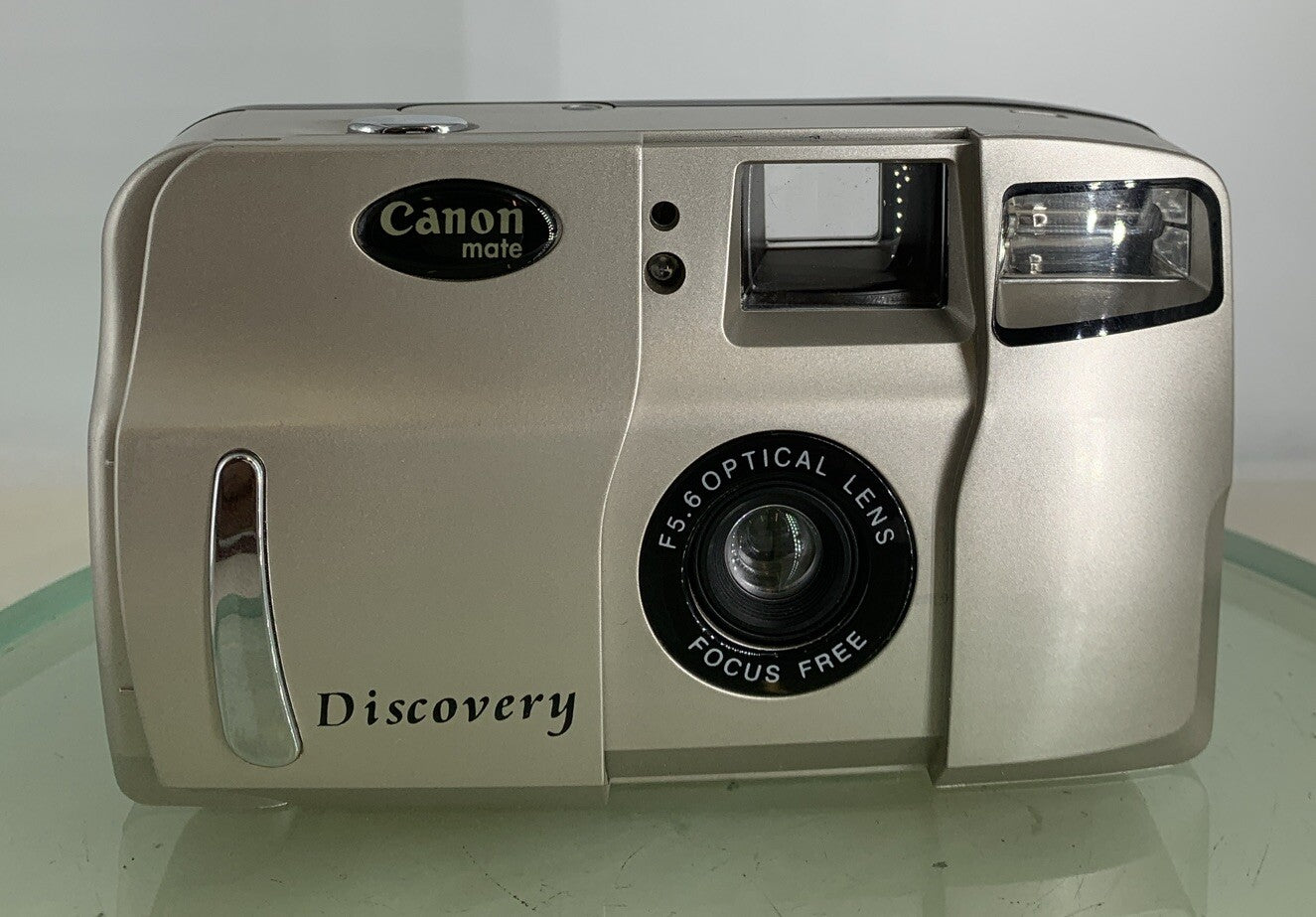 Canon Mate Discovery POINT AND SHOOT FILM CAMERA SILVER NOBATTERY - TESTED- 8461