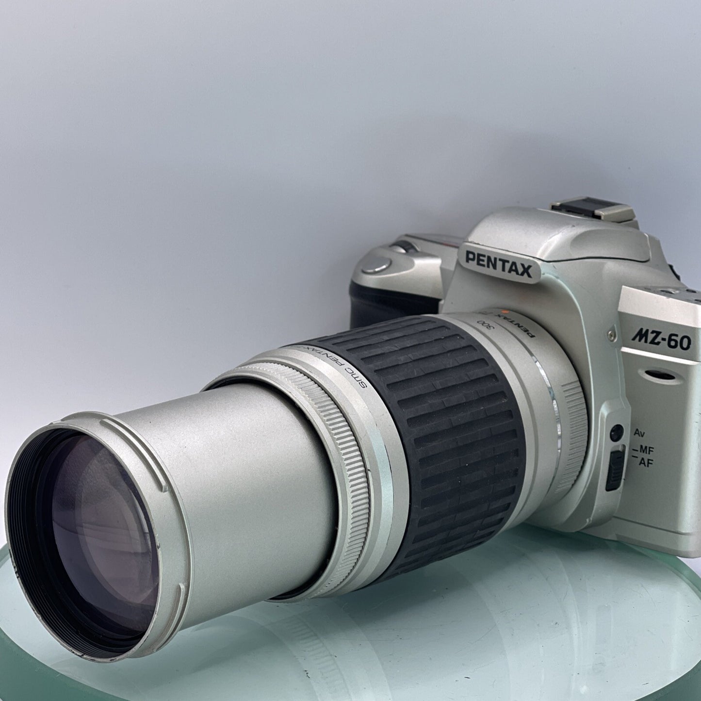 *EXC* Pentax MZ-60SLR Camera+SMC Pentax-FAJ 75-300mm f/4.5-5.8 Lens# 7402