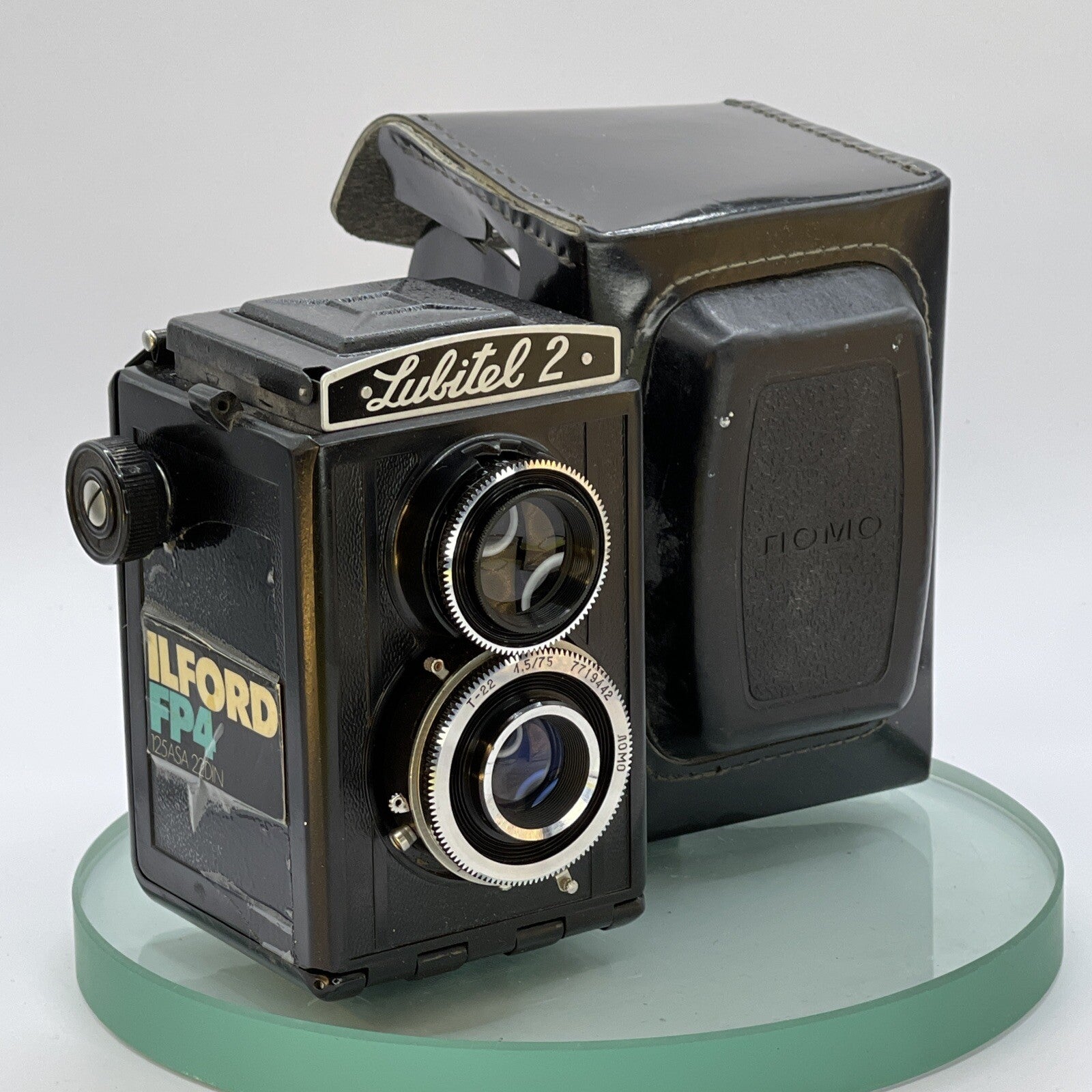 Vintage LUBITEL 2 Twin Lense Reflex (TLR) Camera with Black, Case, Vintage #2770