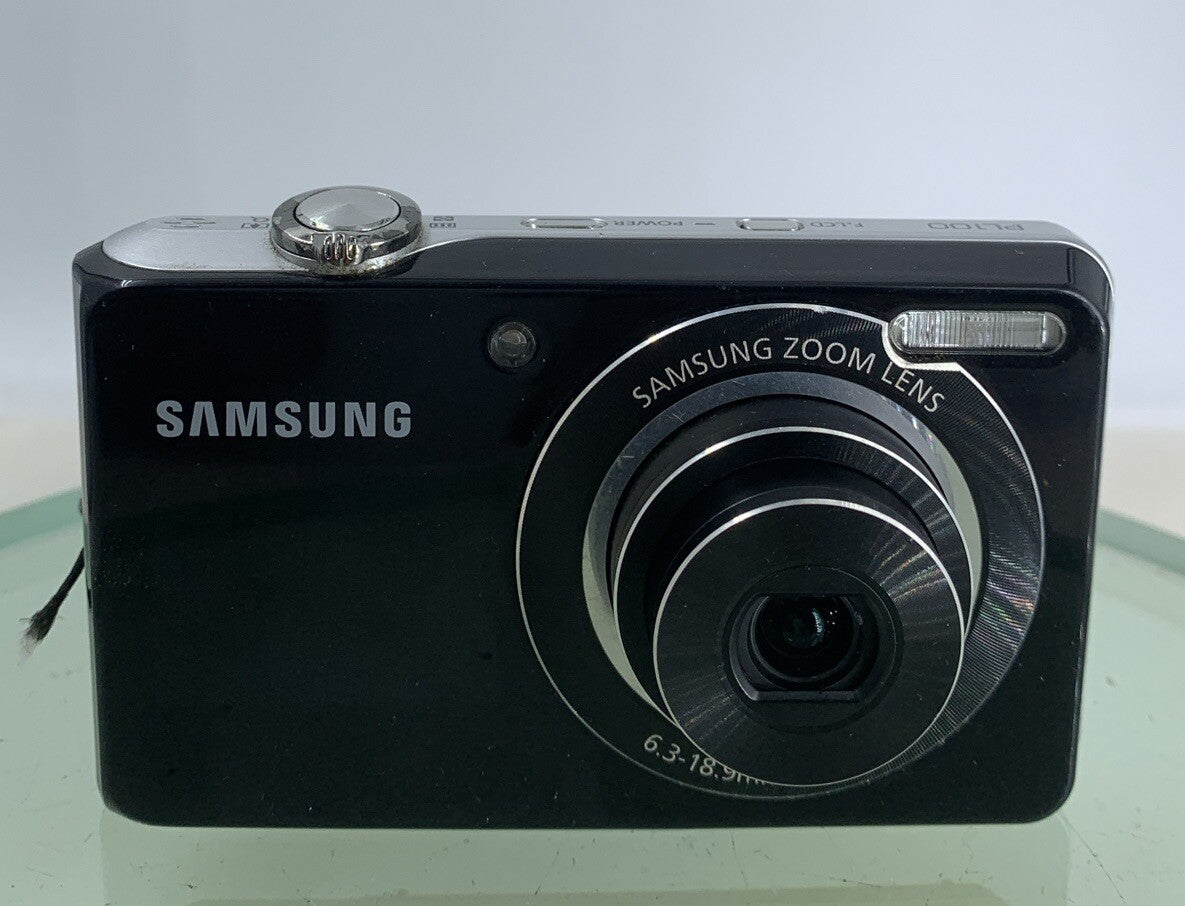 Samsung Digital Camera PL100 12.2MP Selfie Screen Black +WIRE+BAG TESTED - 6131