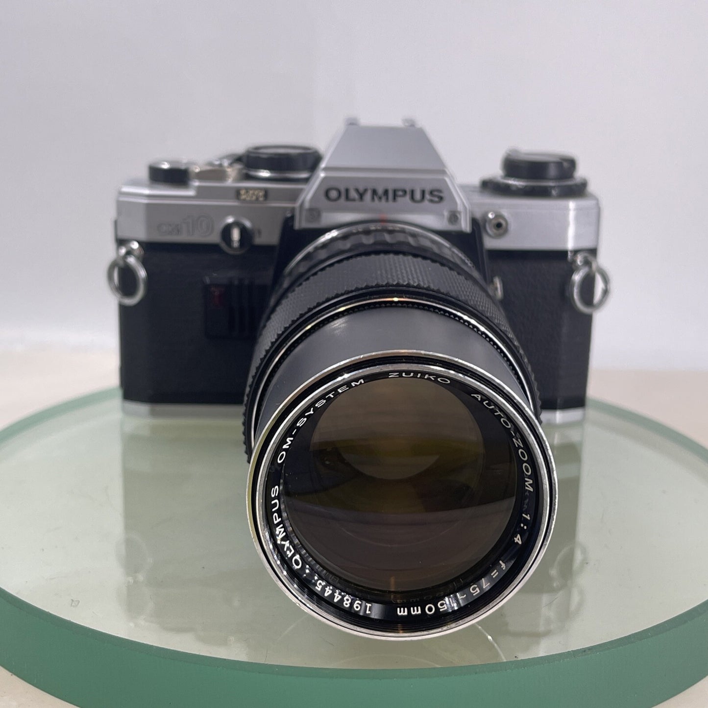 Olympus OM10 35mm SLR Film Camera +Zuiko 75-150mm f4 Silver Nose Lens TESTED#6271