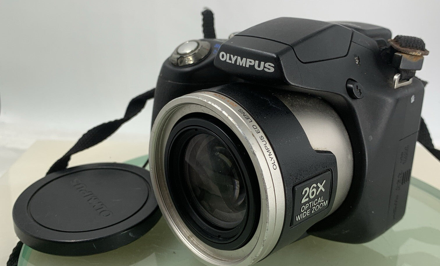 Olympus SP-590 UZ 12.0MP Digital Camera Black NO CHARGER NO CARD Tested - 6172