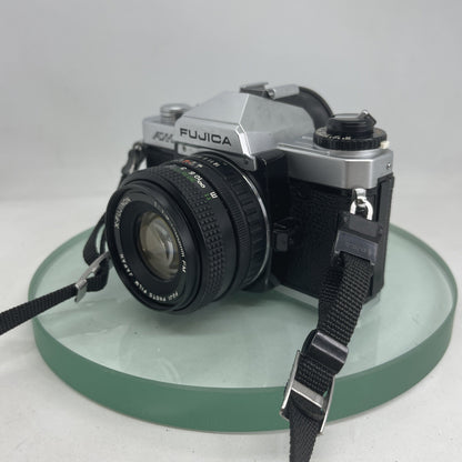 FUJICA AX-1 SLR CAMERA 35MM FILM CAMERA WITH 50MM X-FUJINON 1:1.9 +CASE  2402