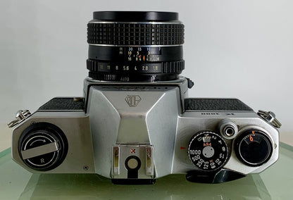 Pentax K1000 35mm SLR Film Camera+42 SCREW MOUNT 55mm 1.8, TESTED METER WORK#2068