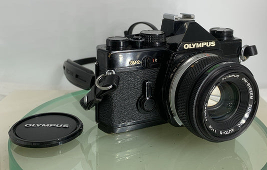 Olympus OM-2n Black - 35mm SLR Film Camera + 50mm f/1.8 Lens-Tested & Working 720