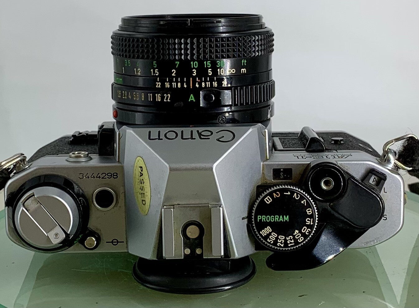 Canon AE-1 Program 35mm SLR Film Manual Camera + Canon 50mm F/1.8 FD Lens +# 1448