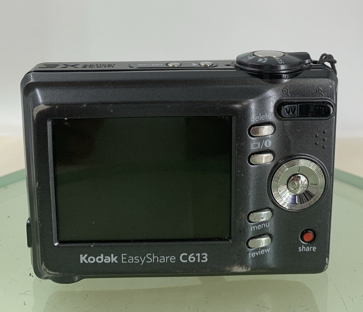 Kodak EASYSHARE C613 6.0MP COMPACT DIGITAL CAMERA DARK GREY NO CARD TESTED - 6525