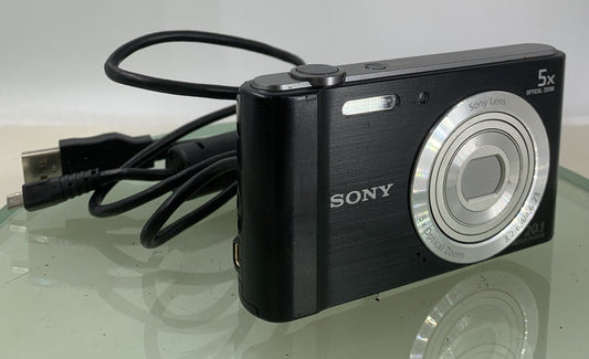 Sony CyberShot DSC-W800 COMPACT DIGITAL CAMERA 20.1MP WITH WIRE TESTED - 3570