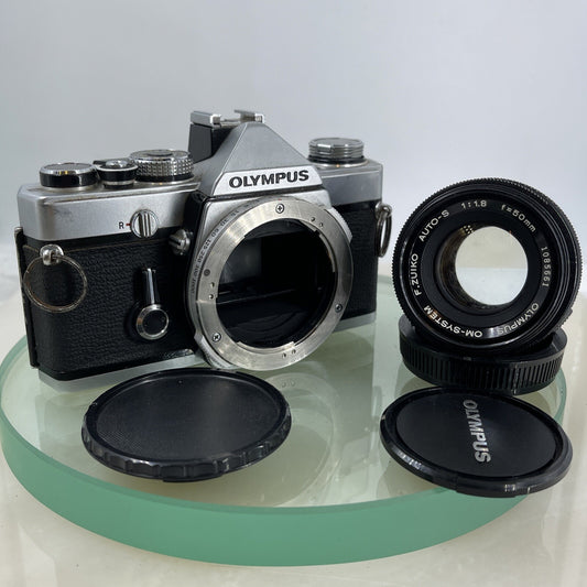 Olympus OM-1 MD 35mm SLR Film Camera &  Olympus ZUIKO  50mm f1.8 Lens- TESTED5990