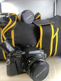 PENTAX P30 50mm DIGITAL SLR with COSINA Zoom lens BLACK WITH BAG - TESTED - 9370