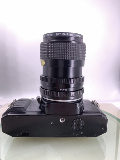 Vivitar V335 35mm SLR POINT AND SHOOT FILM CAMERA BLACK PERFECTLY TESTED - 1618