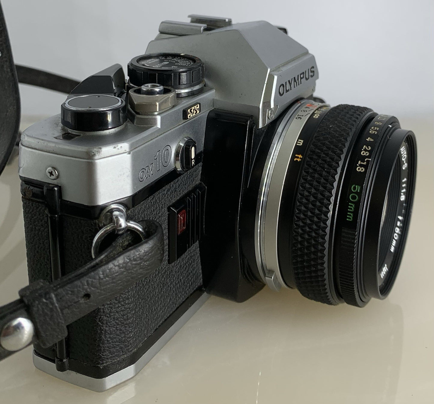 SERVICED Olympus OM10 35mm Film SLR Manual Camera + Olympus 50mm f/1:1.8 MC #1272