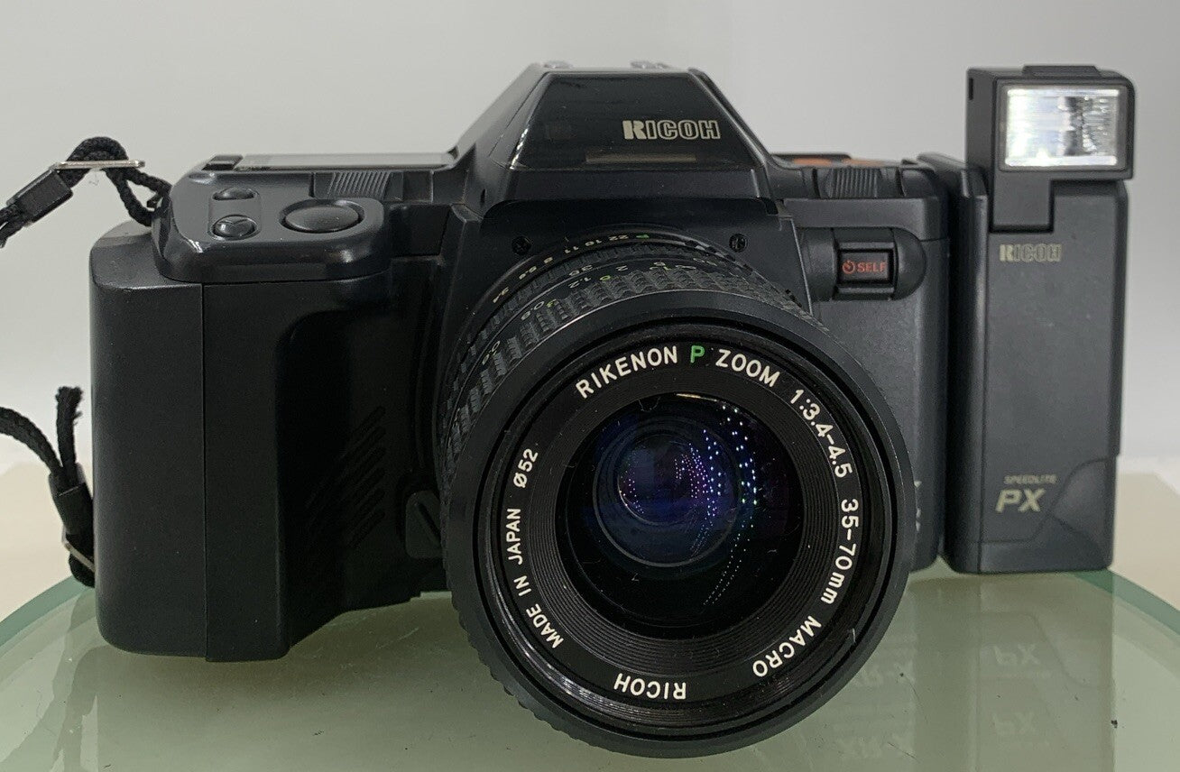 Ricoh XR-X CAMERA + P Zoom 35-70 mm LENS + RICOH SPEEDLIGHT PX TESTED - 6451