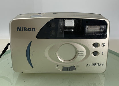 Nikon AF250SV 35mm Compact SHOOT AND FILM CAMERA- Good Condition -TESTED - 281