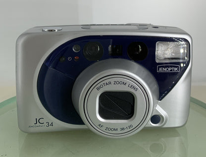 Jenoptik JC34 35mm Compact Camera SILVER NO CHARGER TESTED - 6811