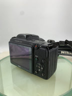 Nikon COOLPIX L810 16.1MP 26X COMPACT Digital Camera BLACK + WIRE TESTED - 9043