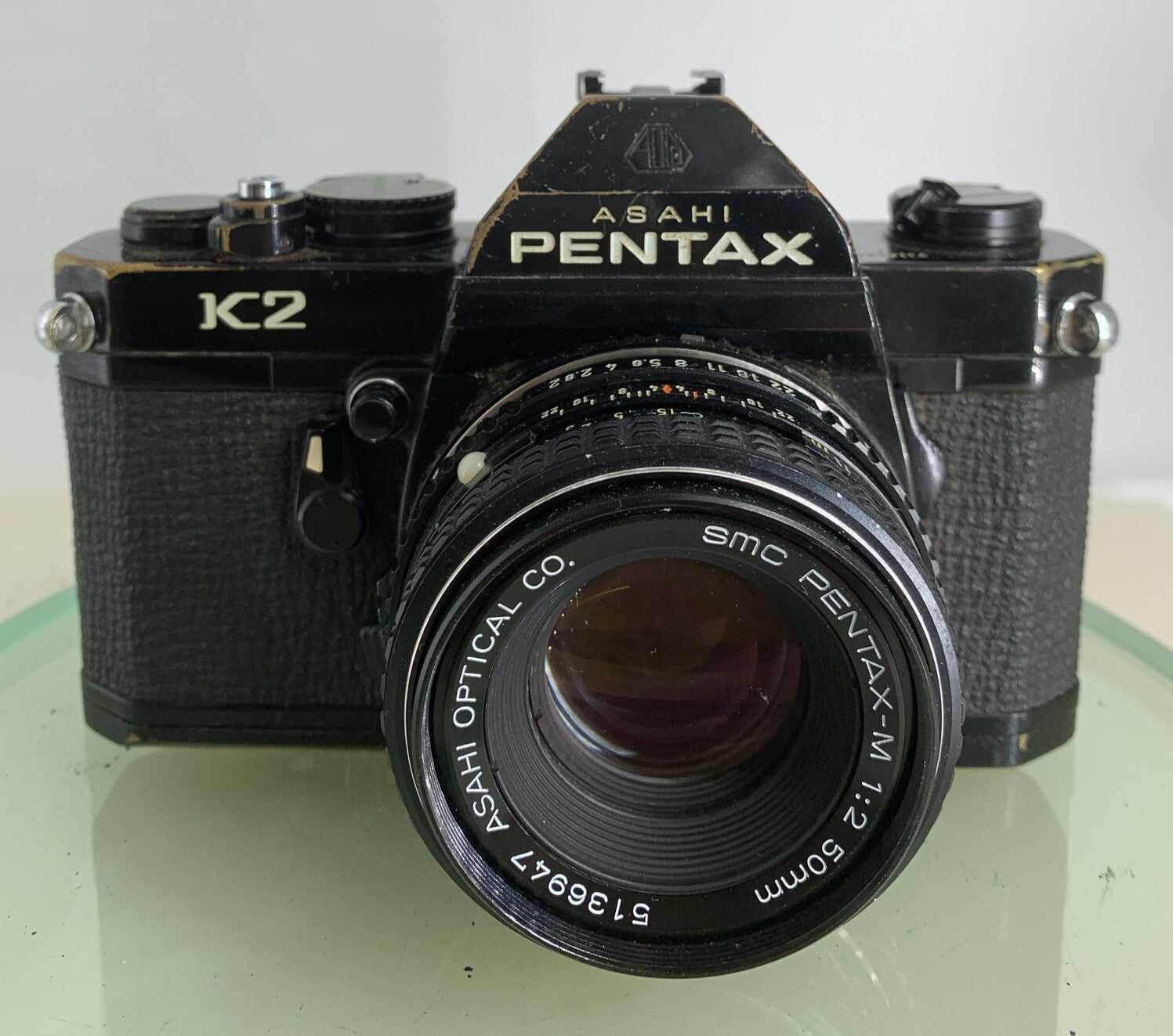Pentax Asahi K2 35mm Black Film Camera SMC 50mm lens 1:2.K1000 Tested Works #1931