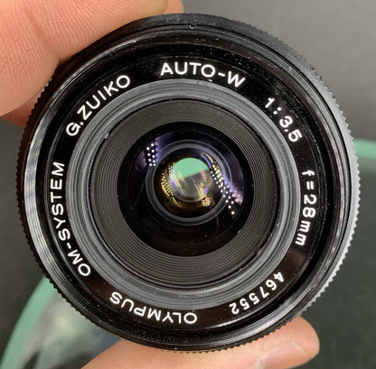 {SERVICED} Olympus OM-System G.Zuiko Auto-W 1:3.5 f=28mm Lens1