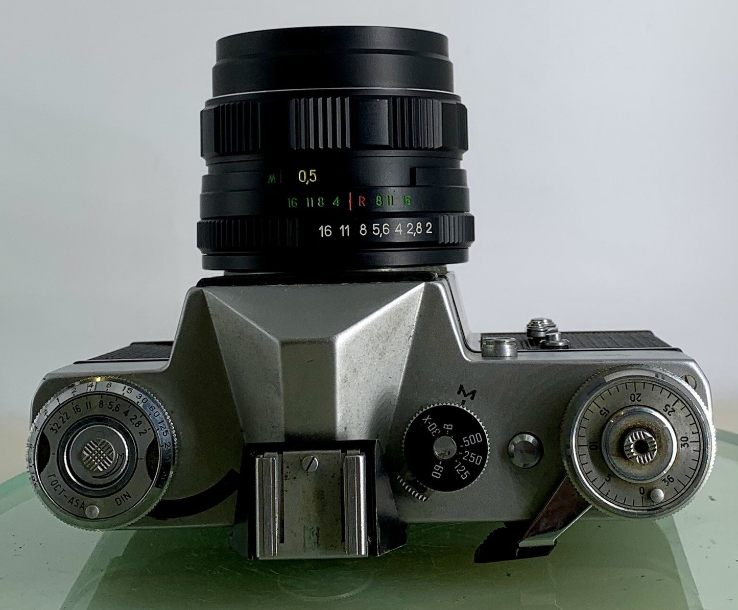 Very Rare ZENIT E POINT AND SHOOT FILM CAMERA+HELIOS-44M-4 LENS+SILVER+TESTED7