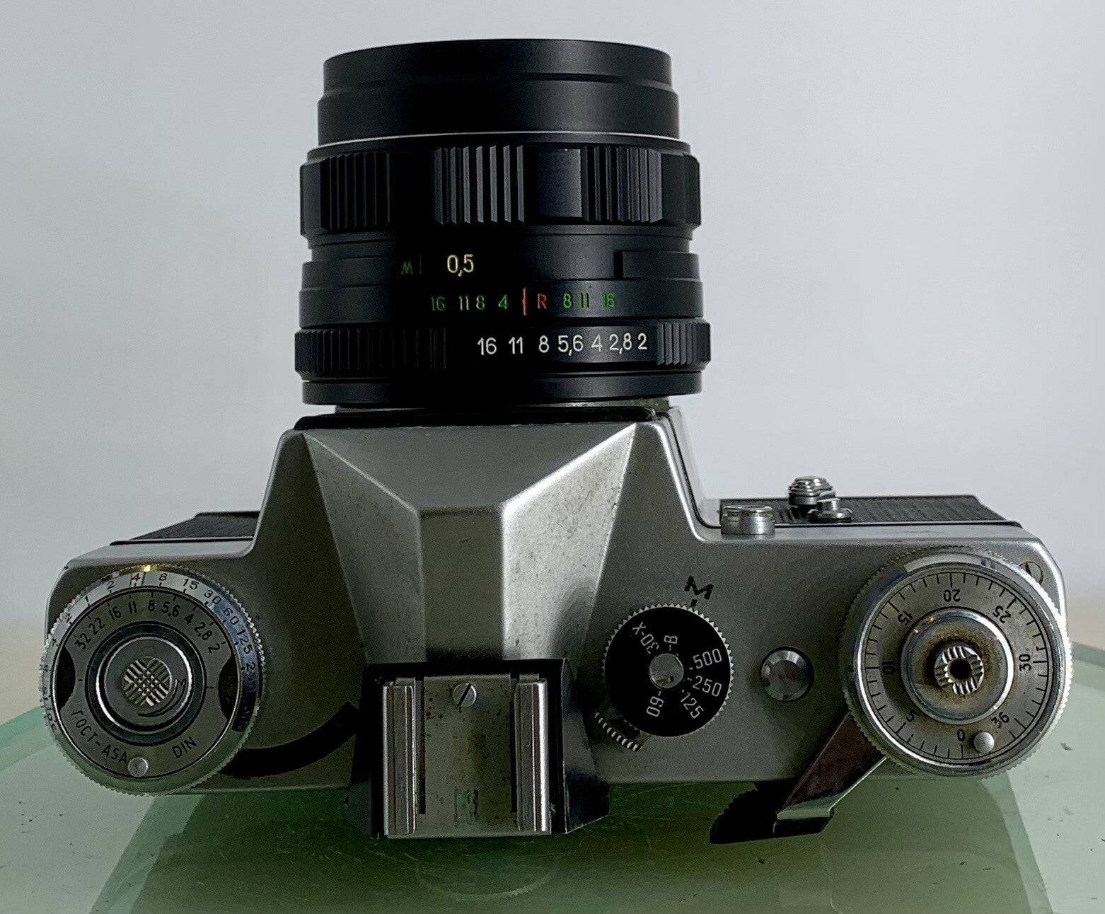 Very Rare ZENIT E POINT AND SHOOT FILM CAMERA+HELIOS-44M-4 LENS+SILVER+TESTED7