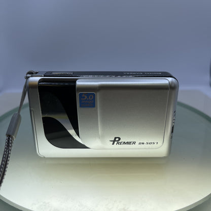 Premier DS-5057 5.0MP Compact Digital Camera Silver Tested Cased #342