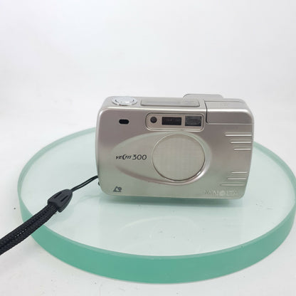 Rare Minolta Vectis 300, Stainless Steel APS Film Camera. FULLY TESTED #7031