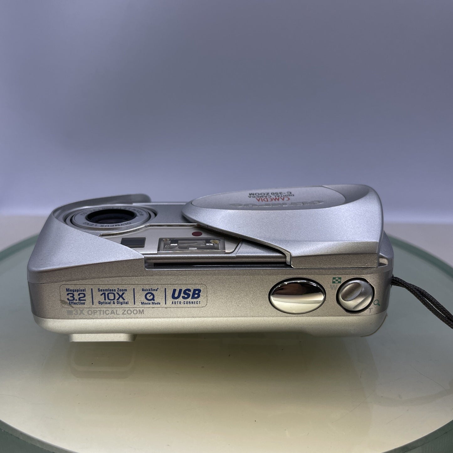 Olympus Camedia C-350 Zoom 3.2MP Compact Digital Camera Silver +64MB XD Card#4428