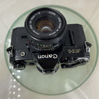 Canon AE-1  Black 35mm SLR Film Manual Camera + Canon 50mm Lens 1.8 TESTED #6127