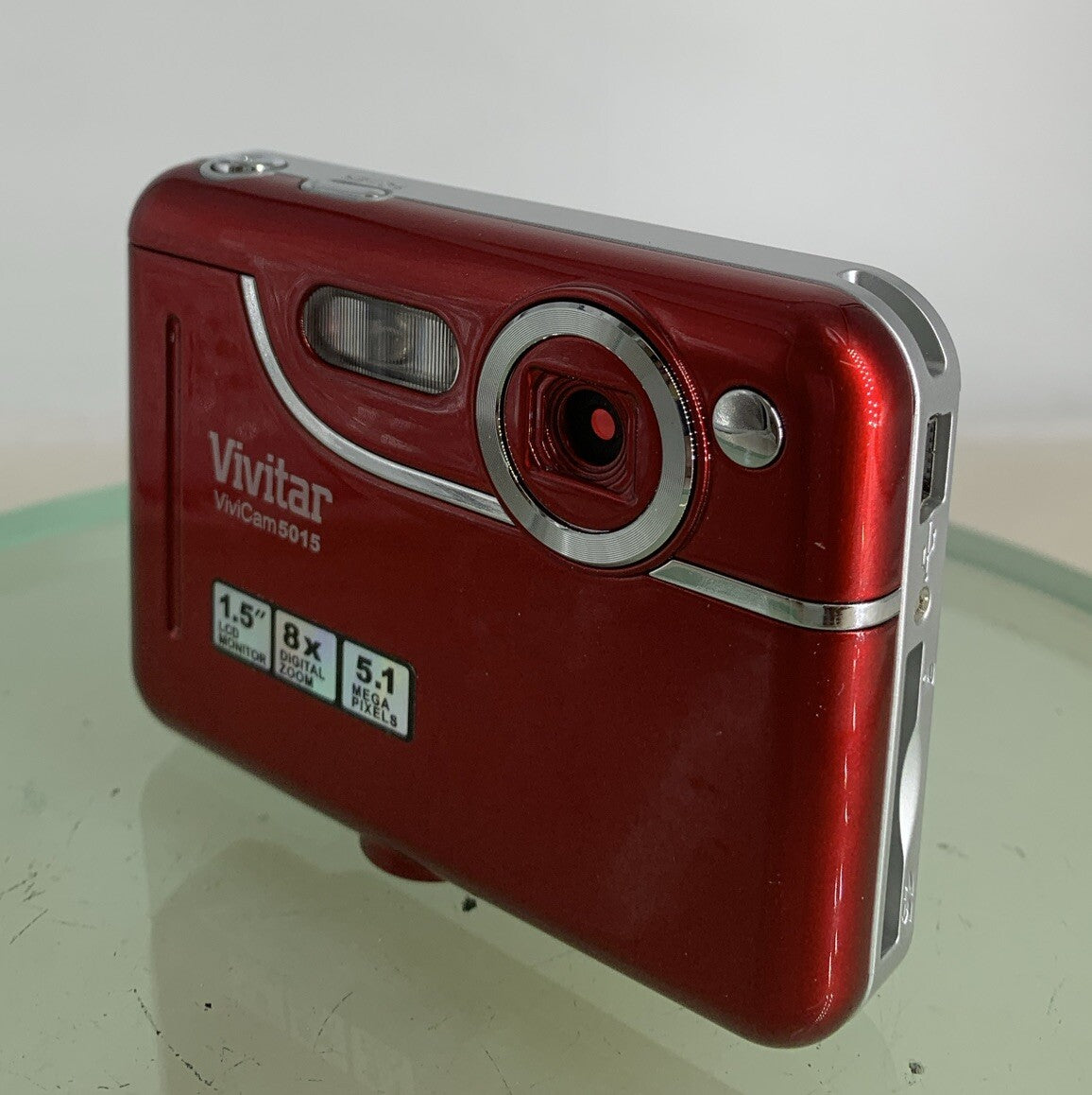 Vivitar Vivicam 5015 Camera RED With Case NOCHARGER GOOD CONDITION- TESTED - 9942