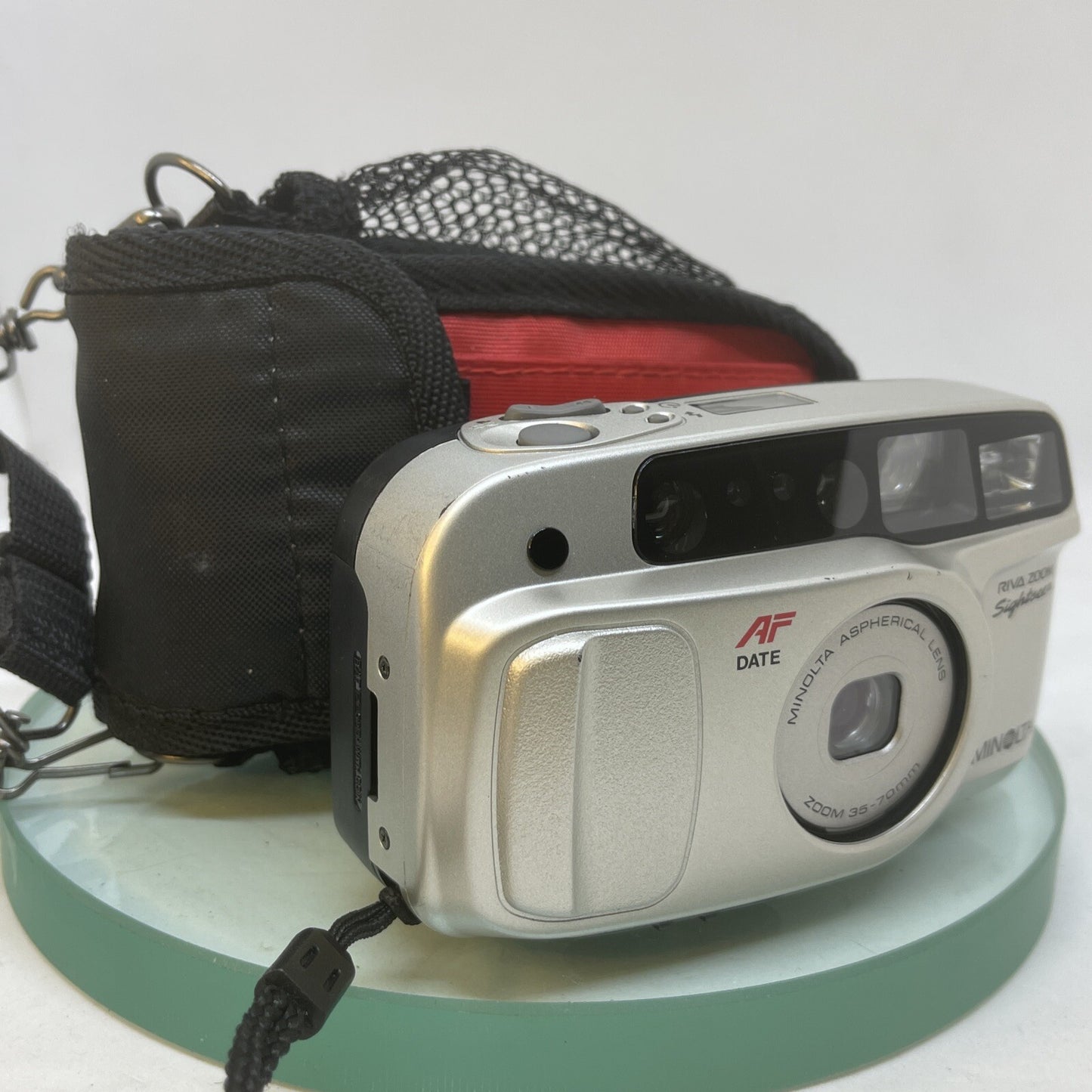 Minolta Riva Zoom Sightseen Point&Shoot 35-70mm Tested, Cased #4820