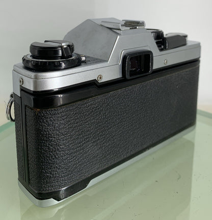 SERVICED Olympus OM10 35mm SLR Film Camera + 28mm f2.5 Tamron  Lens + Adapter1994