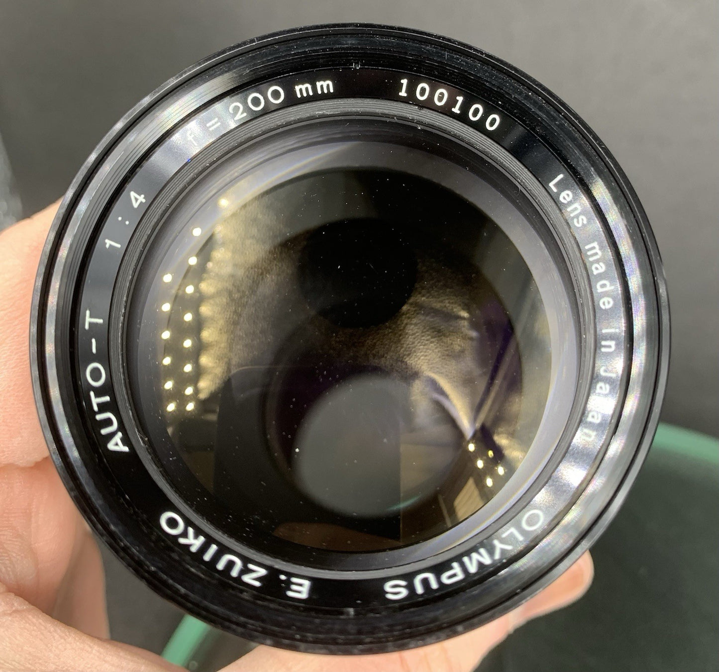 {SERVICED} OLYMPUS f/200mm 1:4 AUTO-T E.ZUIKO With Cap & Case#1543