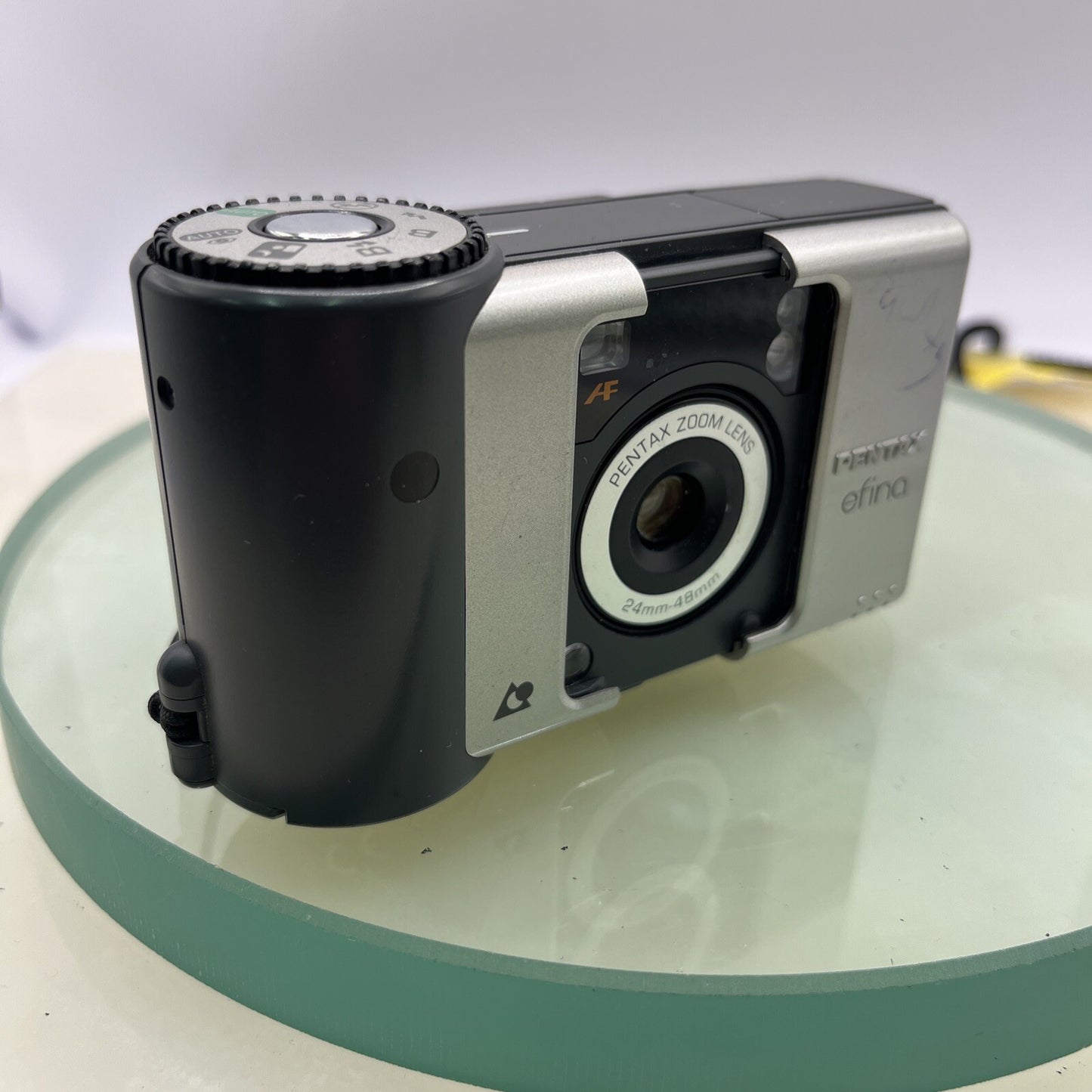 Pentax Efina PQI IX Vintage Retro APS Film Camera Silver TESTED #1670