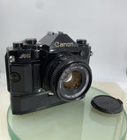 BEAUTIFUL Canon A-1 35mm SLR Camera Body+ FD 50mm f/1.8 FULLY WORKING #8120
