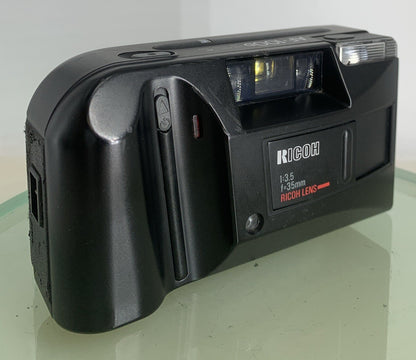 Ricoh AF100D 35mm Point and Shoot FILM COMPACT CAMERA BLACK TESTED - 7310