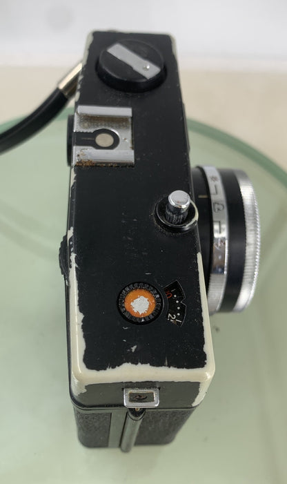Prinz 35E 35mm Rangefinder Camera. BLACK WITH COVER  - TESTED - 9728